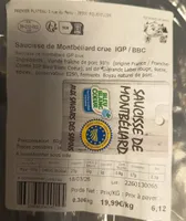 Saucisse de Montbéliard crue IGP / BBC