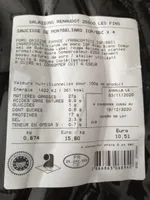 Saucisses de Montbéliard igp BBC