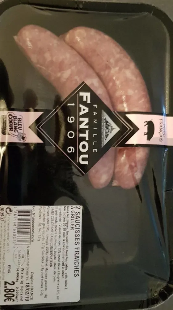 SAUCISSE FRAICHE A GRILLER