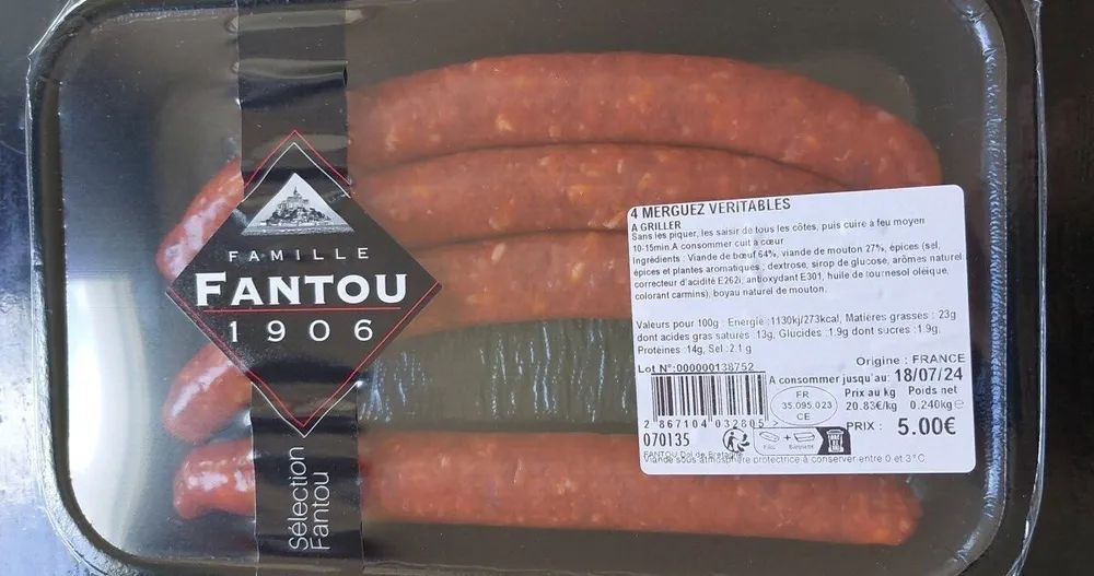 4 merguez véritables