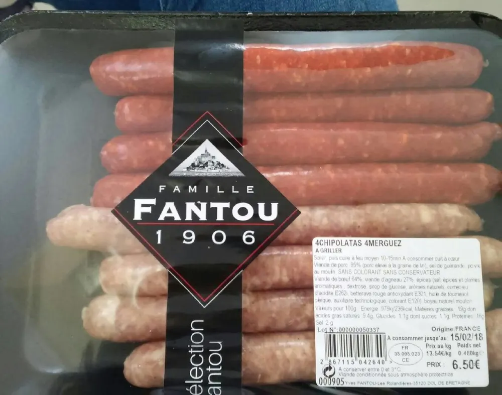 4 chipolatas 4 merguez