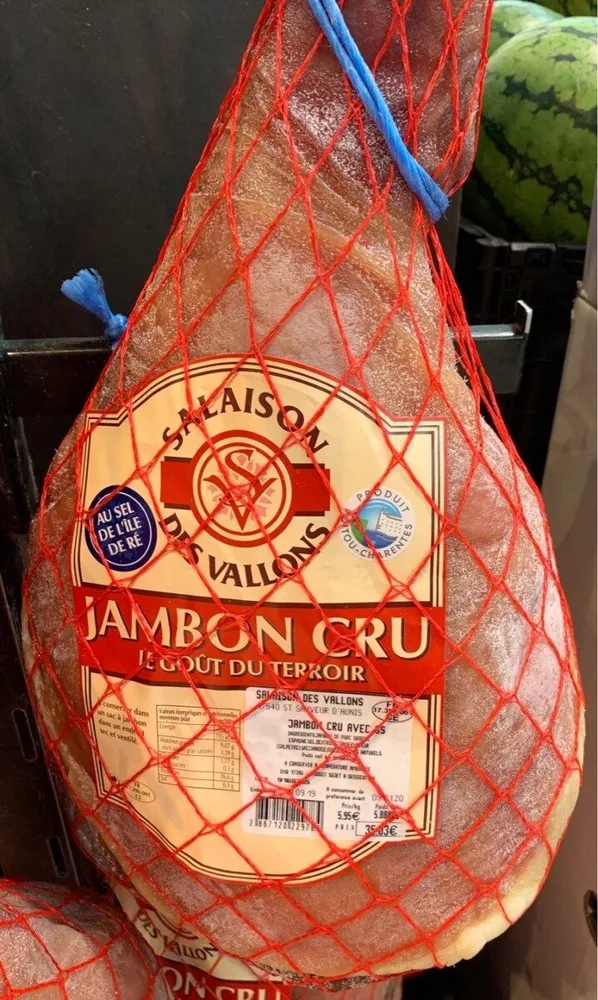 Jambon cru au sel de l'ile de ré