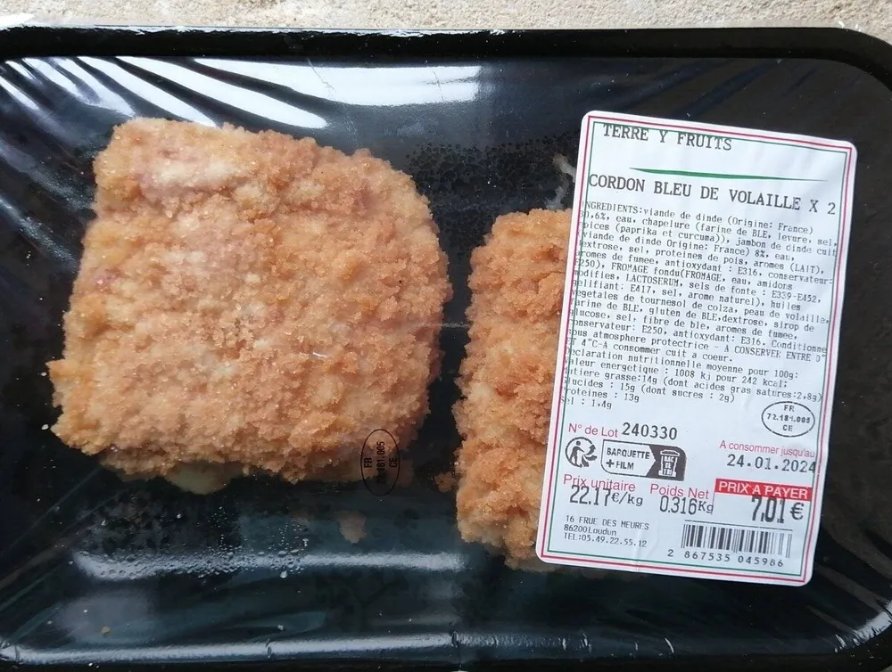 Cordon bleu de volailles
