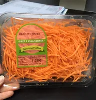 Carottes rapees sans conservateur