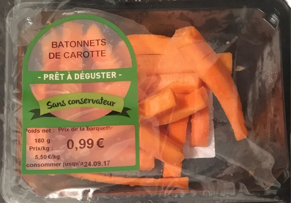 Batonnets de carotte