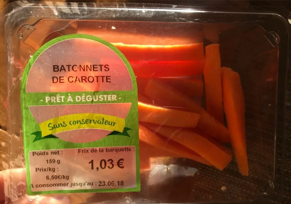 Batonnets de carotte
