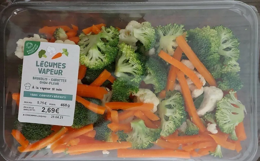 Légumes vapeur (Brocolis-Carottes-Chou- Fleur).