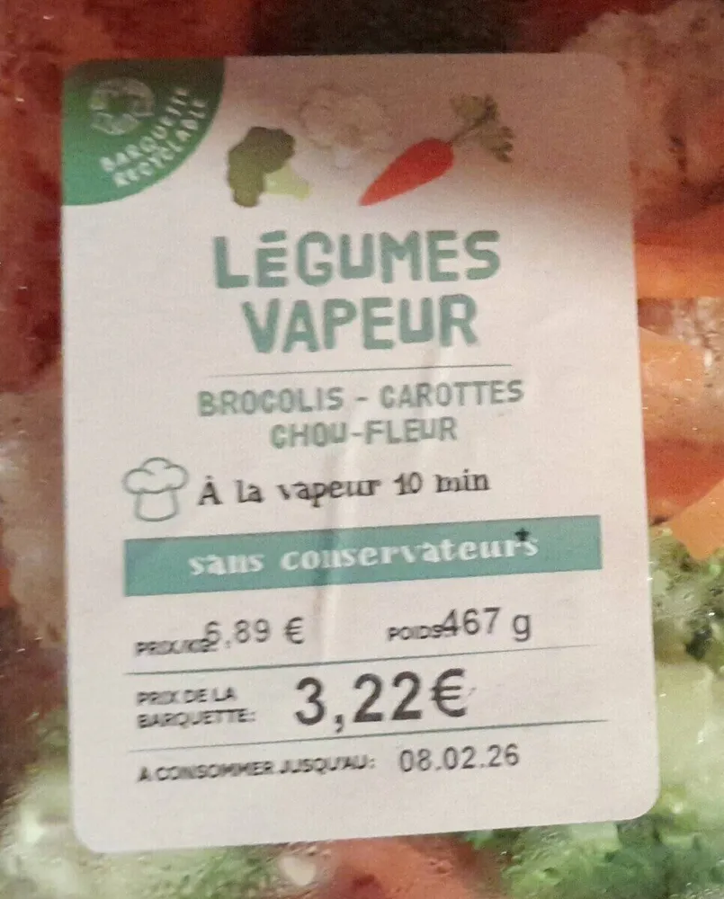 Légumes vapeur