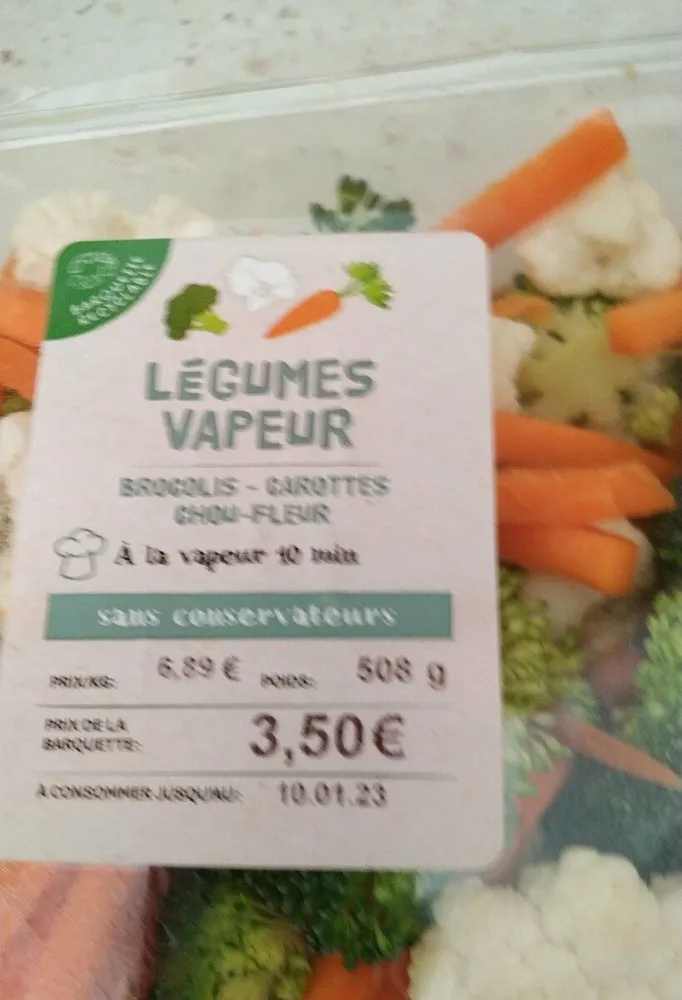 Légumes vapeur