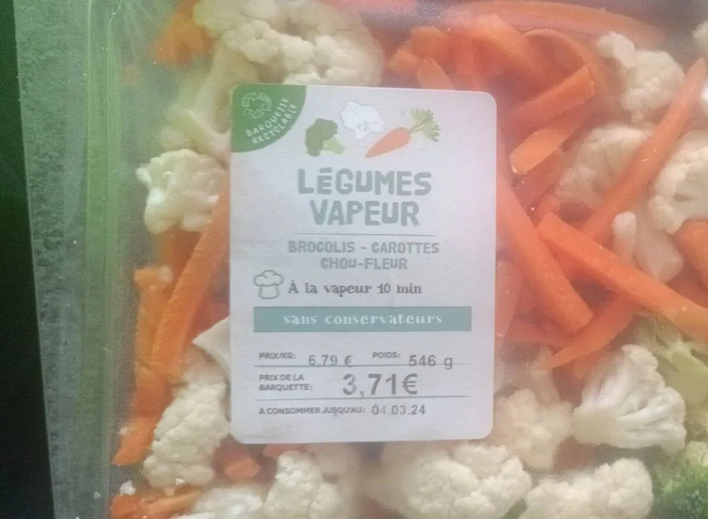 Légumes vapeur