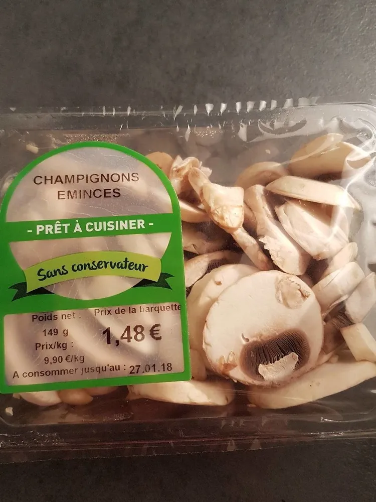Champignons émincés