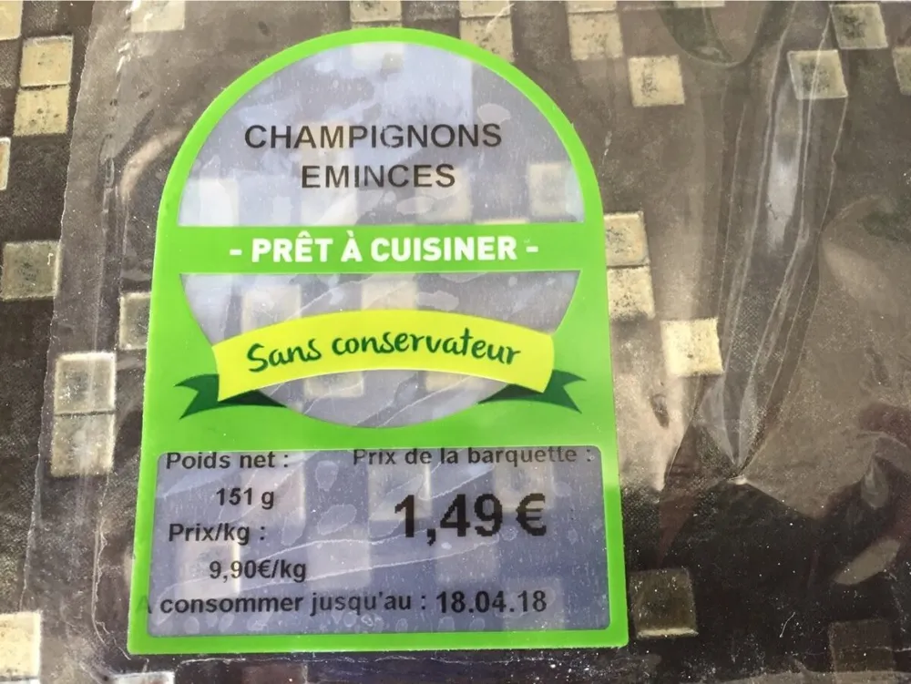 Champignons eminces