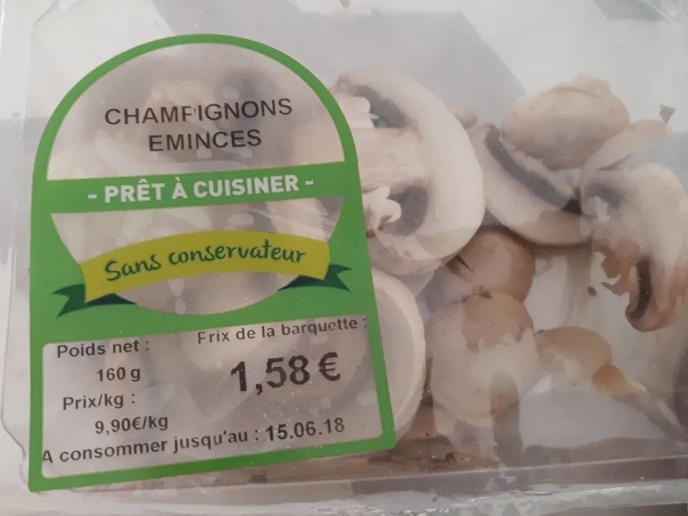 Champignons émincés