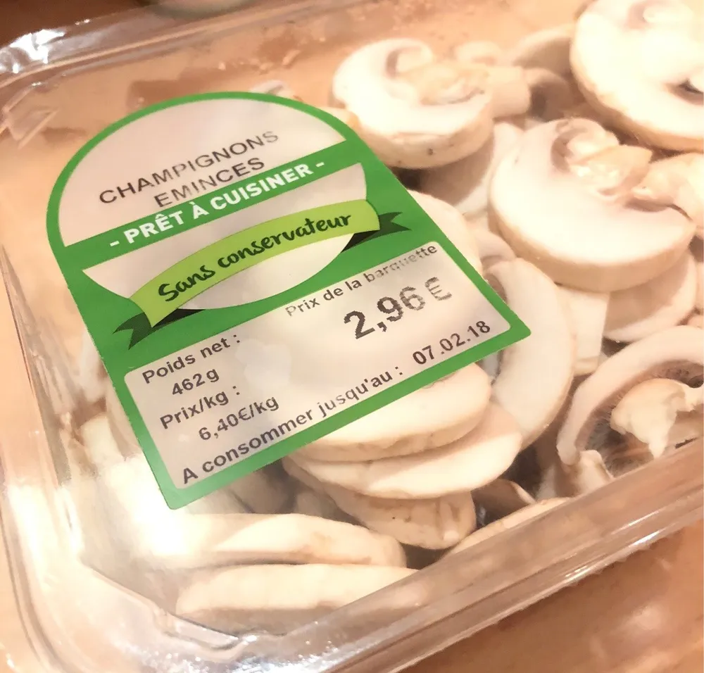 Champignons émincés