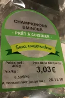 Champignons eminces