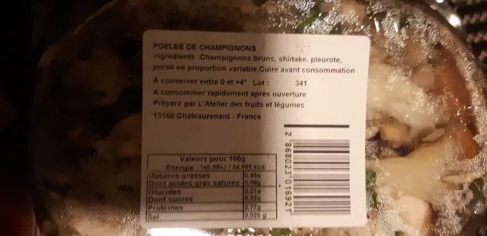 Poêlée de champignons