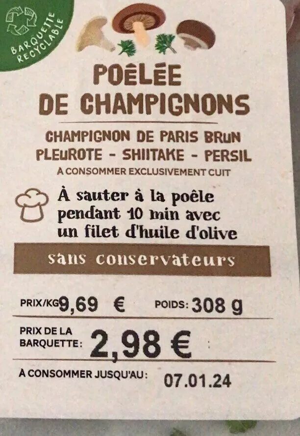 Poelee de champignons
