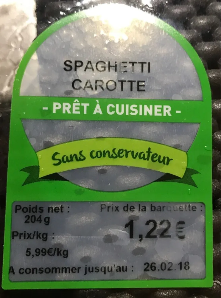 Spaghetti carotte