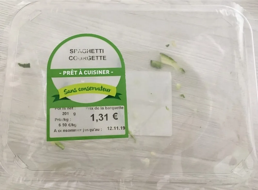 Spaghetti courgette