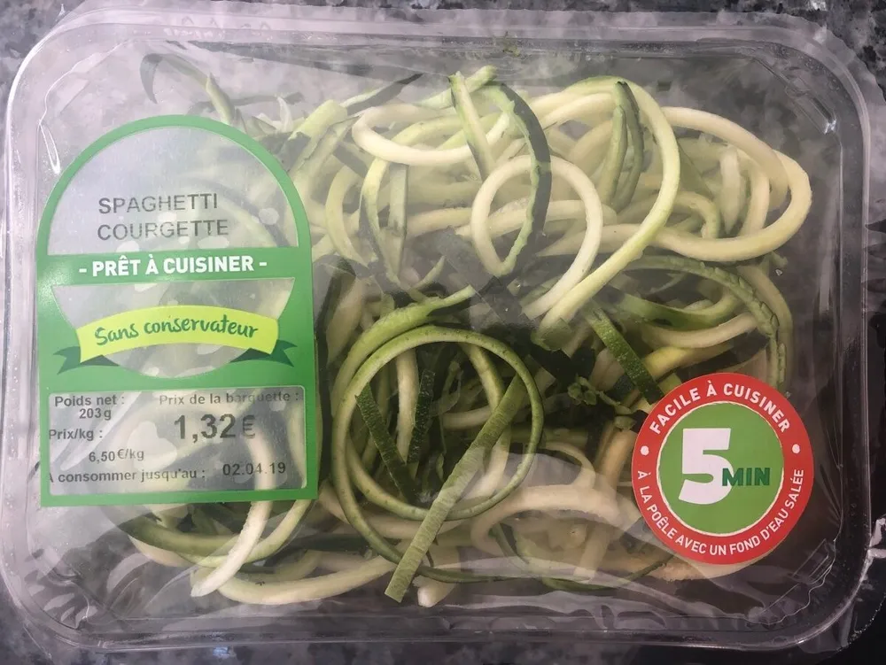 Spaghetti courgette