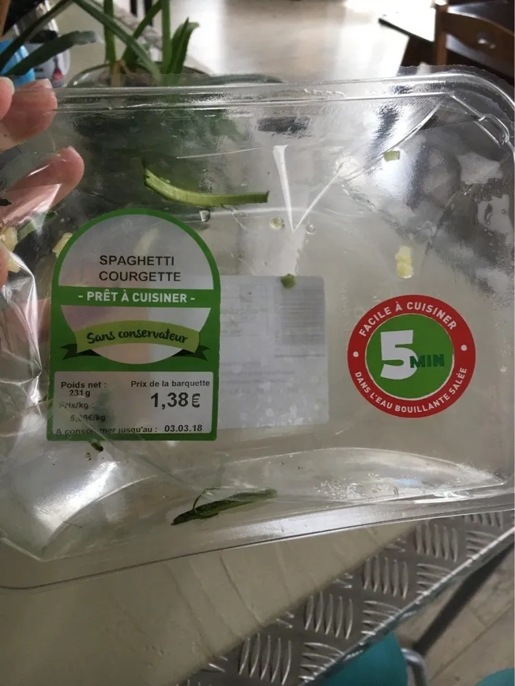 Spagetti courgette