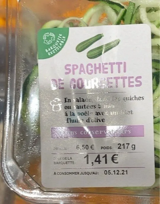 Spaghetti de courgettes