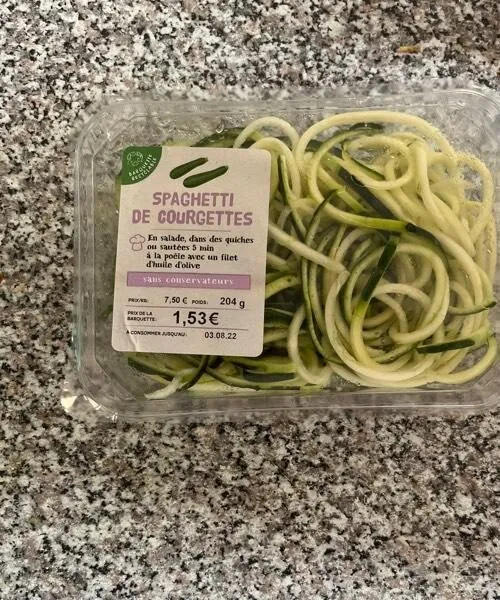 Spaghetti de courgettes