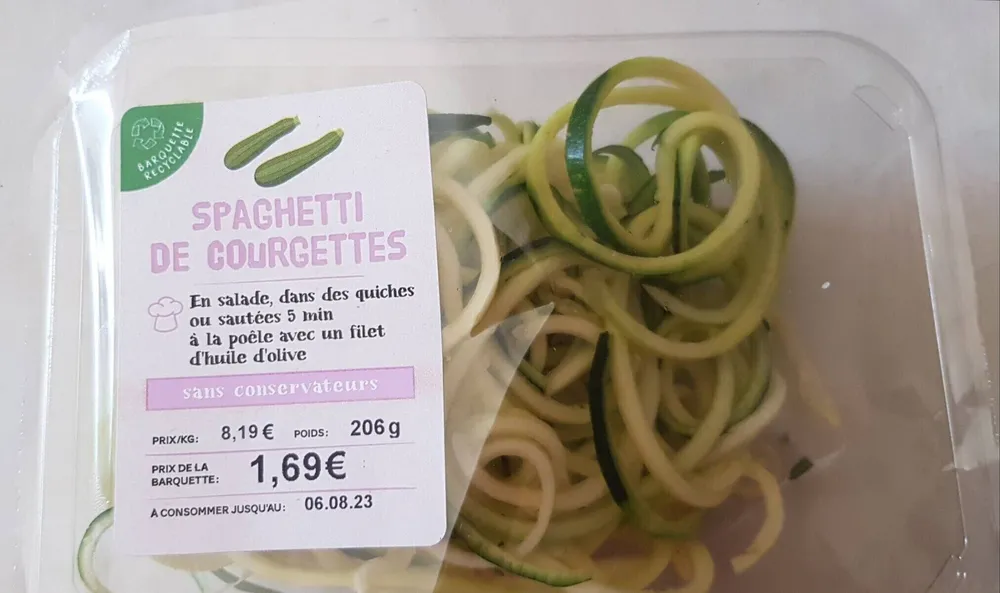 Spaghetti de courgettes