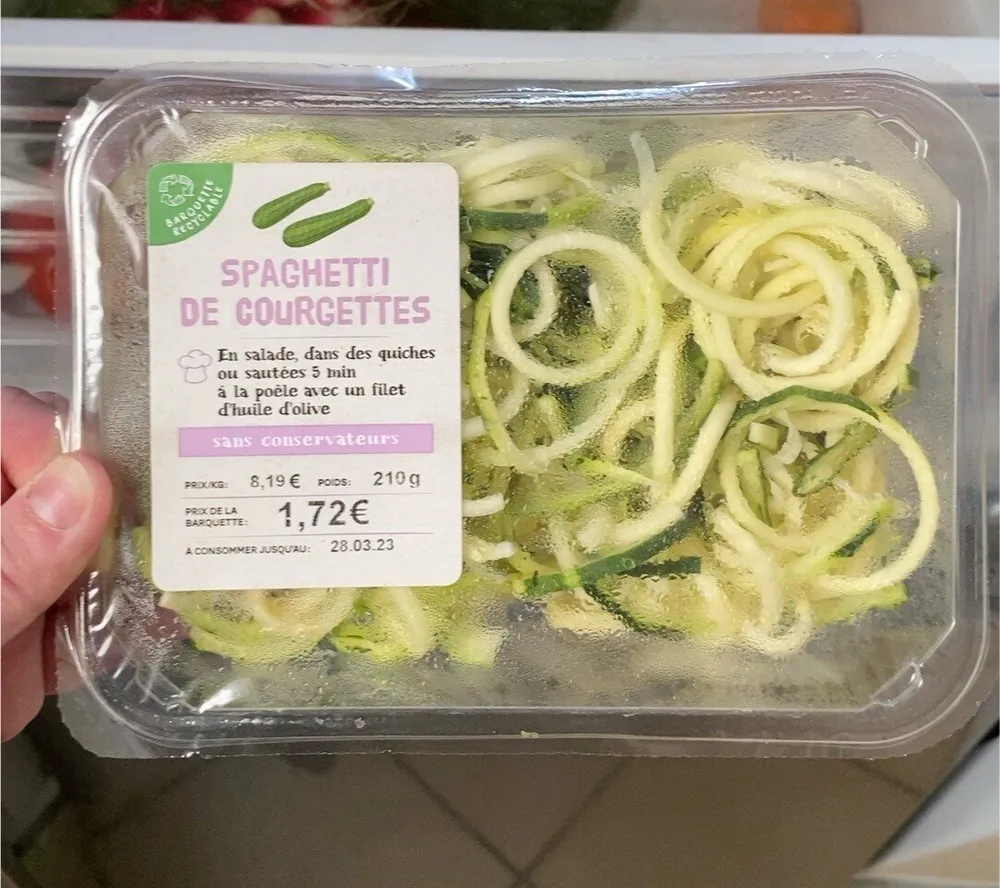 Spaghetti de courgettes