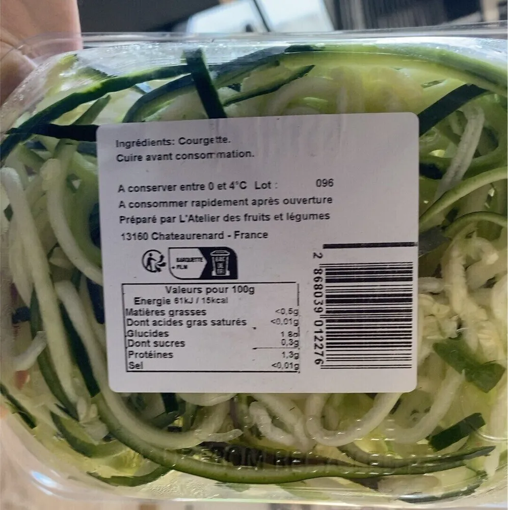 spaghetti de courgettes