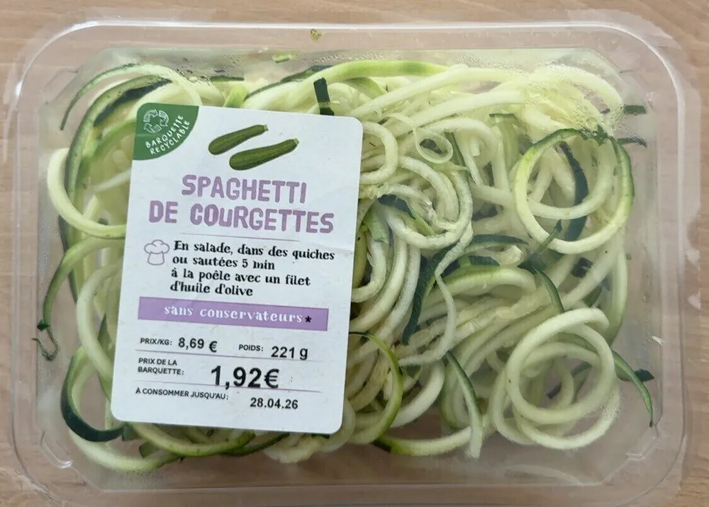 Spaghetti de courgettes