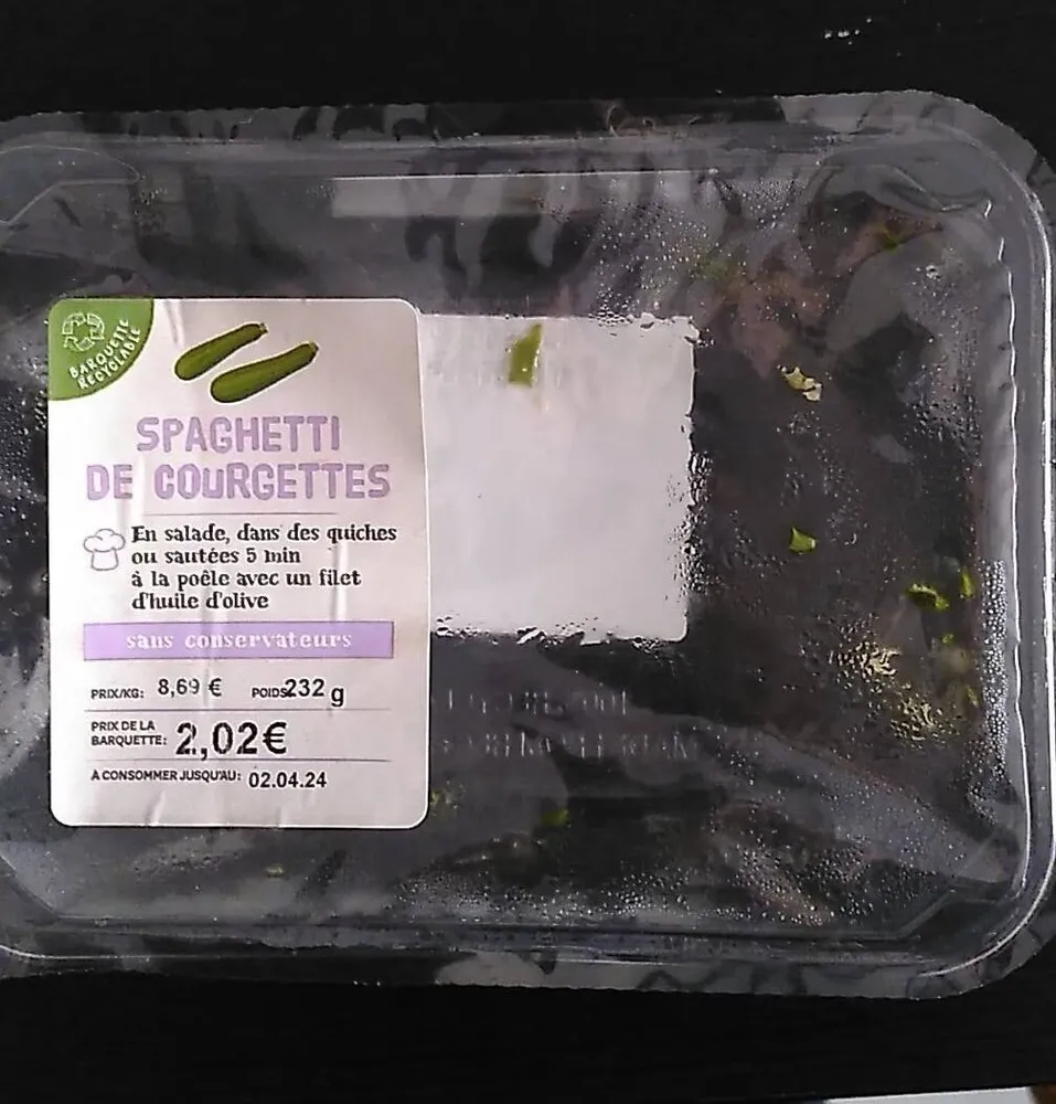Spaghetti de courgettes