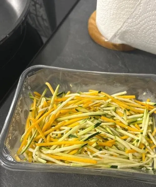 Julienne courgettes butternut
