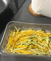 Julienne courgettes butternut