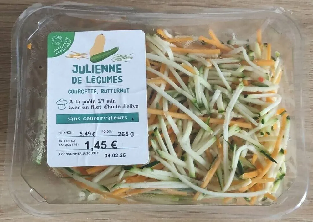 Julienne de légumes