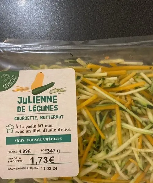 Julienne de légumes