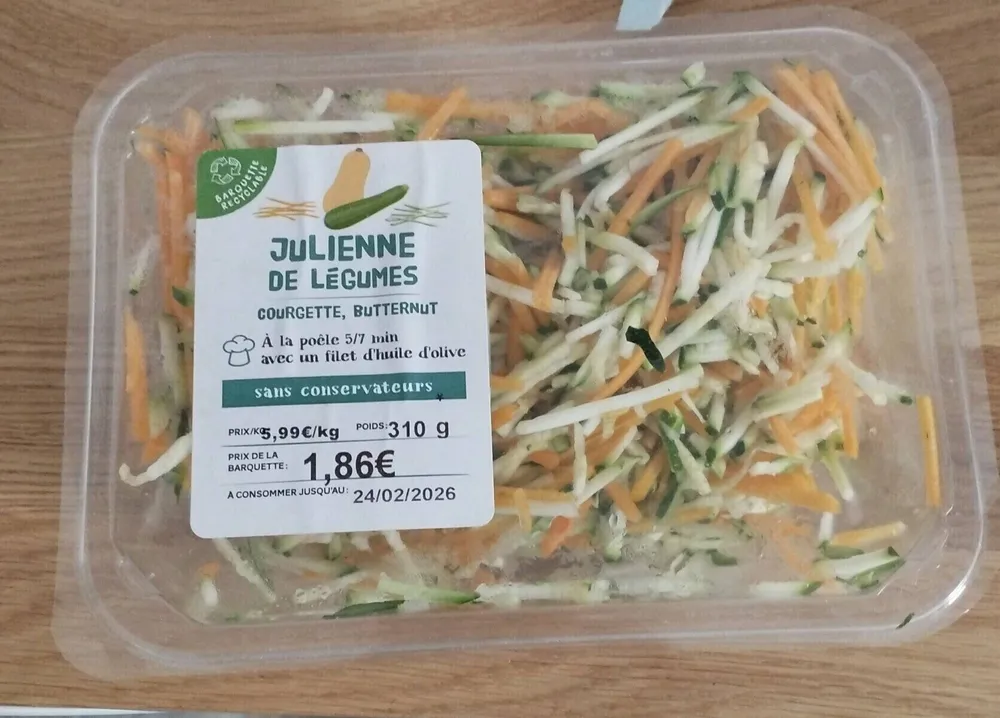 Julienne de légumes