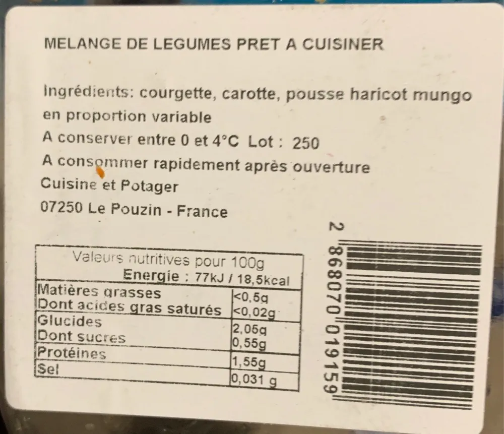 Melange de legume