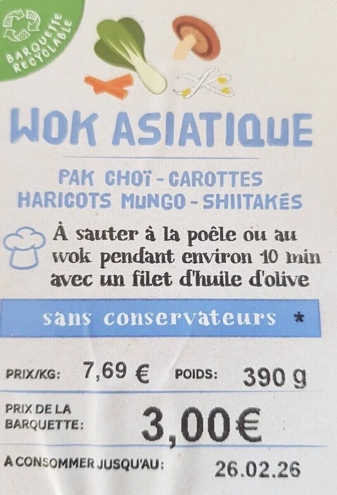 Wok asiatique