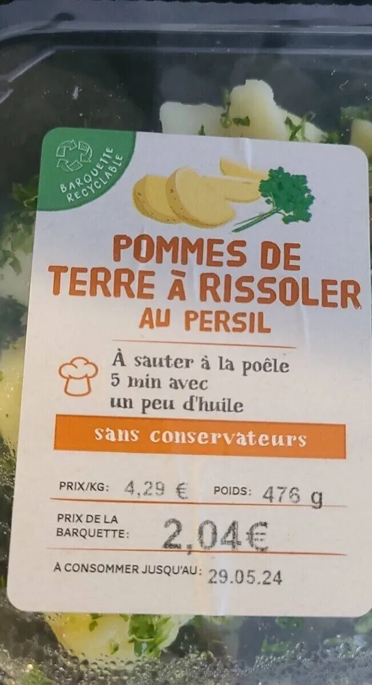 Pommes de terres à rissoler au persil