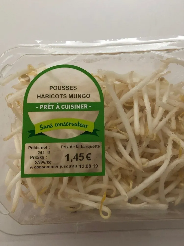 Pousses haricots mungo