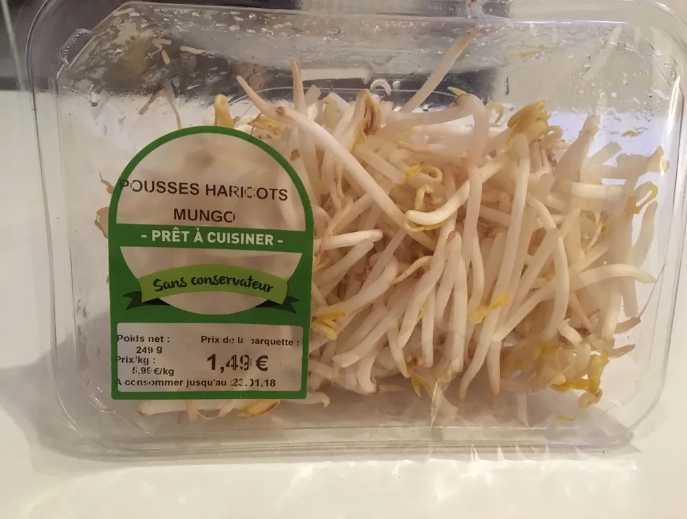 Pousses haricots mungo