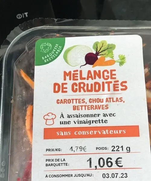 Mélange de  crudités