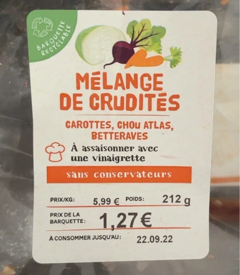 Melange de crudités