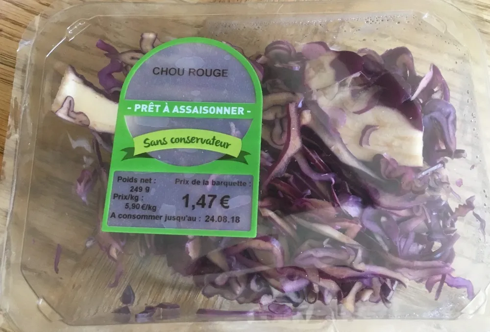 Choux rouge à assaisonner