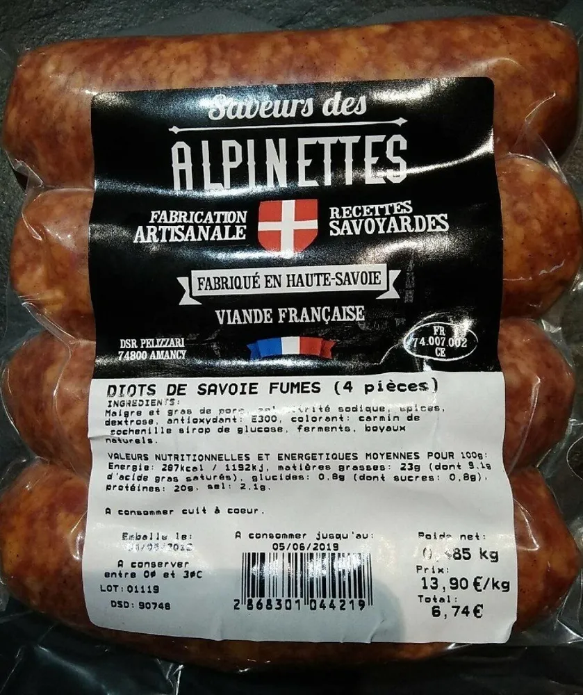 Diots de Savoie fumés