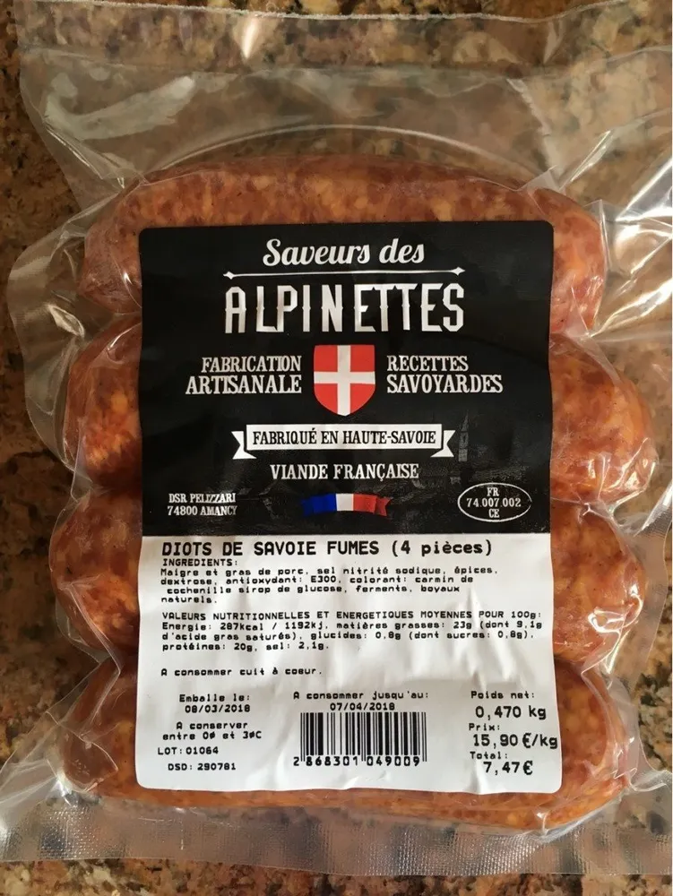 Diots de Savoie Fumés
