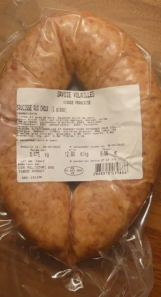Saucisses aux choux