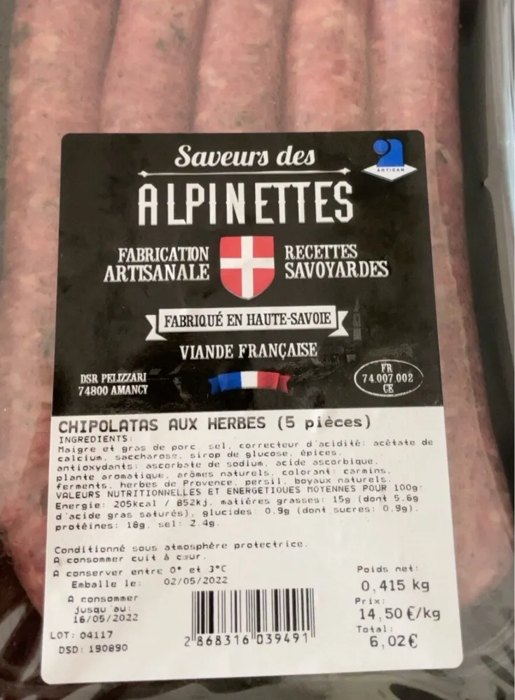 Chipolatas aux herbes