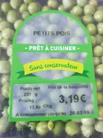 Petits pois prêts à cuisiner